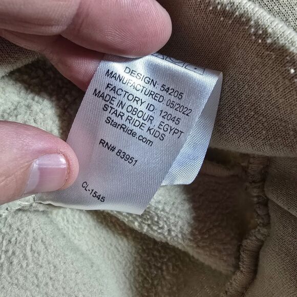 Star Ride brand Boys Hoodie, Tan, Large Size 7 Mountains Take Risks - Picture 8 of 13
